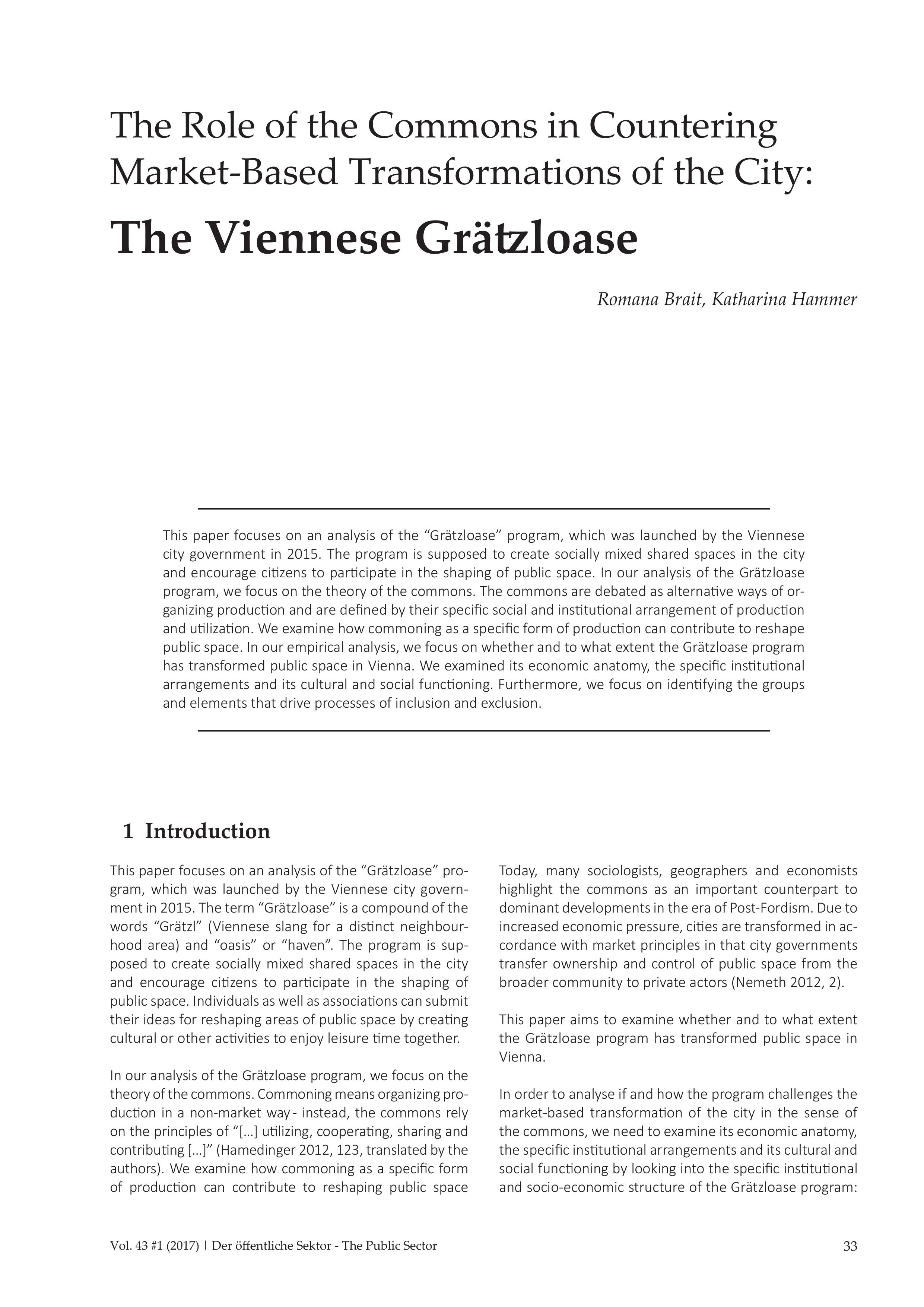 The Viennese Grätzloase
